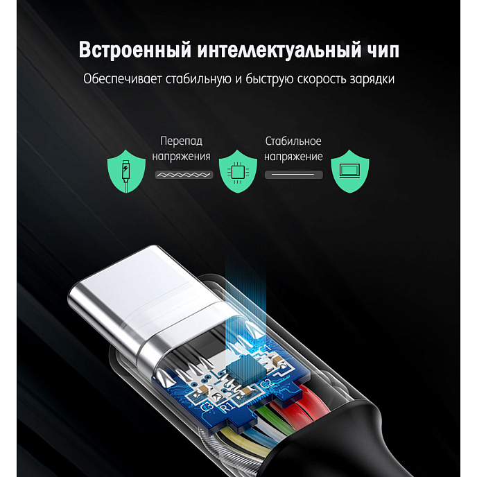 Кабель UGREEN USB-C PD 100W 2m Grey - рис.6
