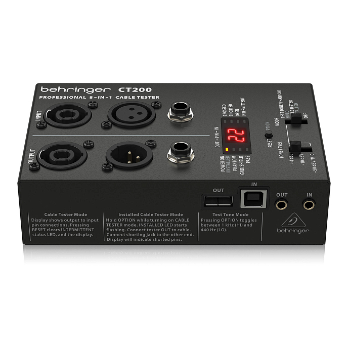 Тестер для кабеля Behringer CT200 Grey - рис.2