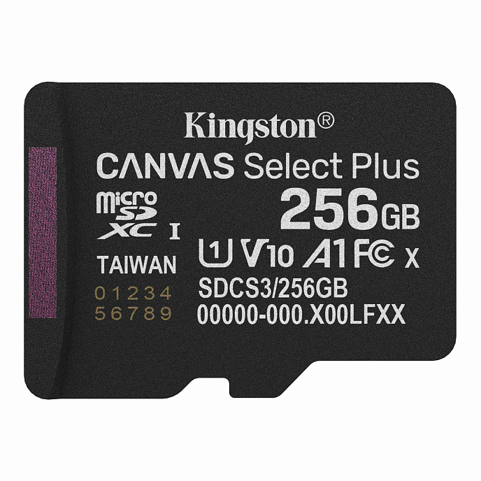 Карта памяти Kingston Canvas Select Plus Gen3 microSDXC 256 Gb - рис.0