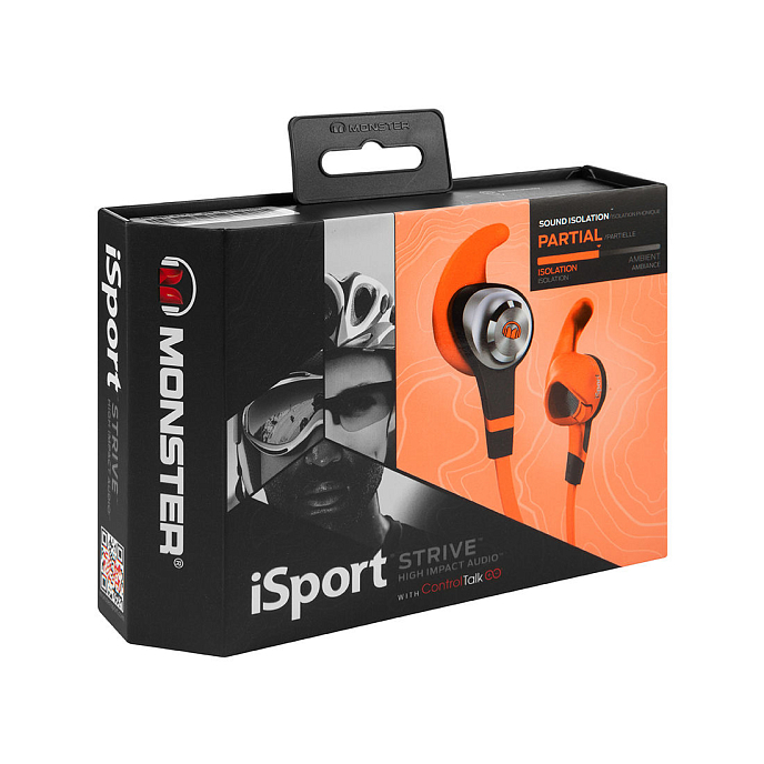 Наушники MONSTER ISPORT STRIVE UCT3 (ORANGE) - рис.4