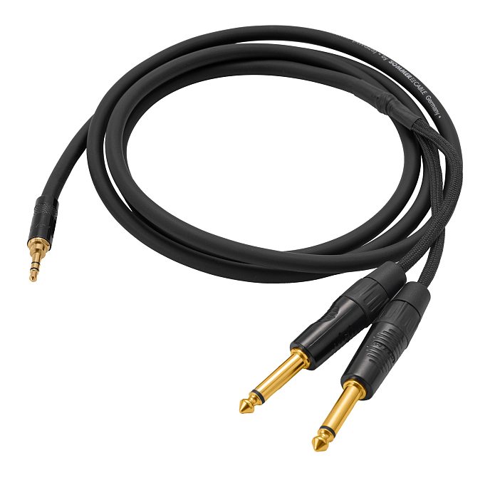 Кабель HeadMade Pro 3.5-m - 2x6.3mm 1.5m - рис.1