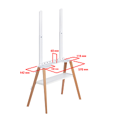 Стойка для Hi-Fi Uniteki STW008WOOD White