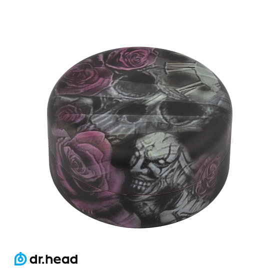 Чехол для наушников Dr.Head Skull&Rose Round IEM Case - рис.0
