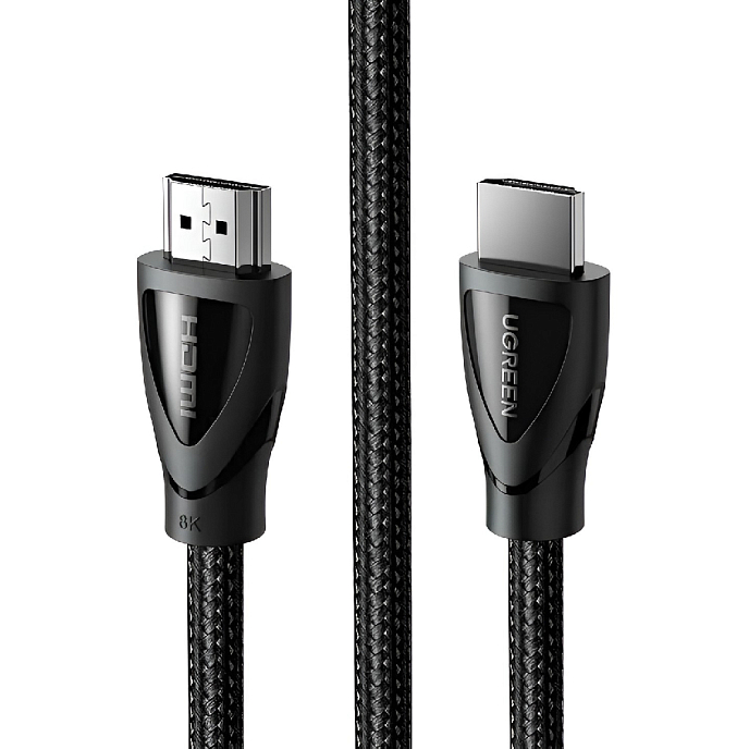 Кабель Ugreen HD140 HDMI 2.1 - 8K Braided Black 2m - рис.0