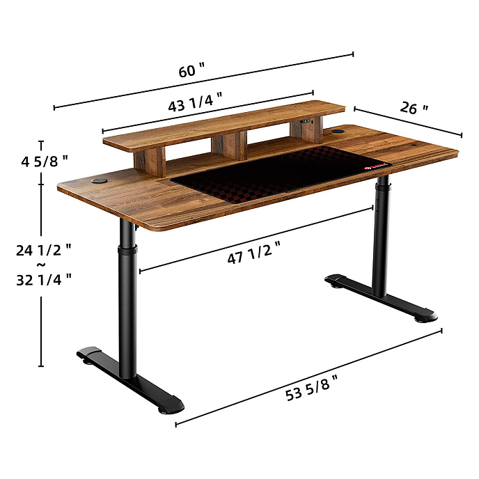 Компьютерный стол EUREKA IMOD 60 Reclaimed Wood - рис.4