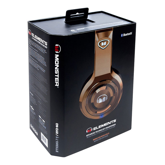 Беспроводные наушники Monster Elements Wireless On-Ear Rose Gold - рис.5