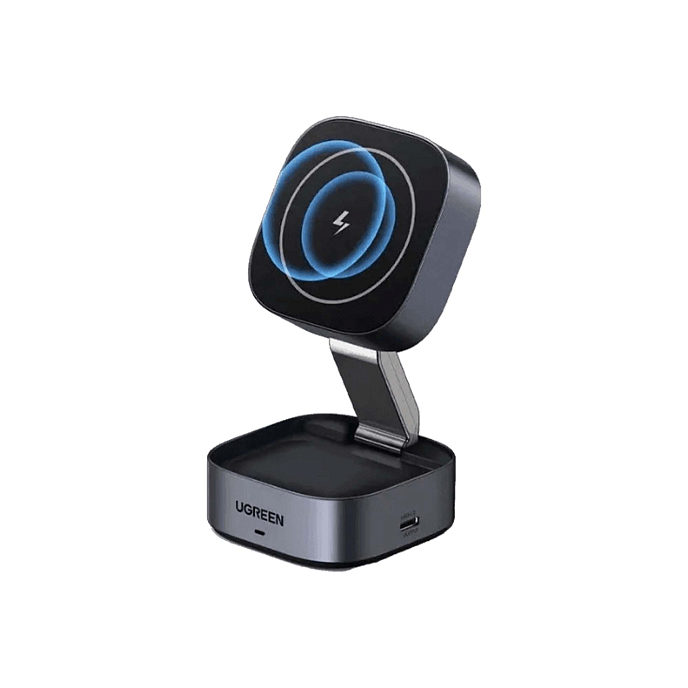 Беспроводная зарядка Ugreen W526 Magnetic Wireless Charger Grey Cosmos - рис.0