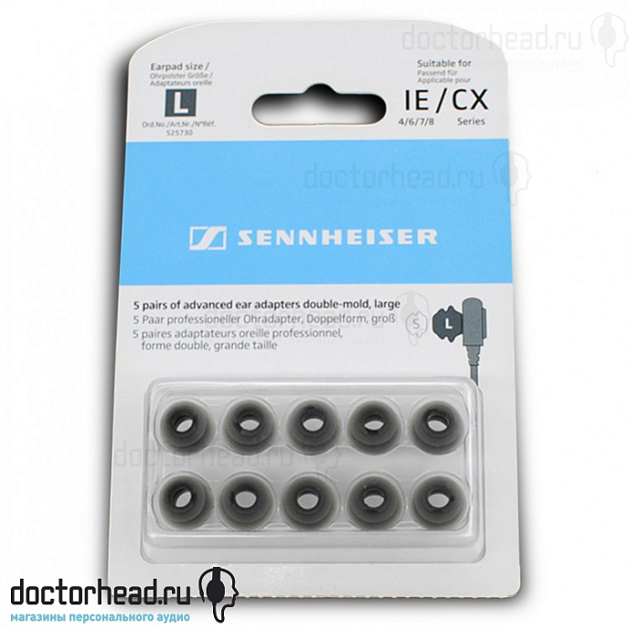 Амбушюры Sennheiser EP-525730 IE 6, 7, 8 L - рис.0