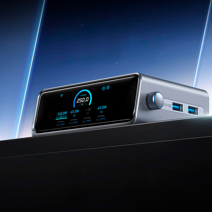 Сетевое зарядное устройство Anker Prime Charger 250W 6 Ports GaNPrime Grey - рис.2