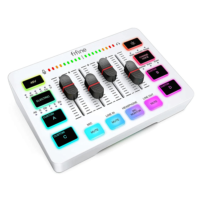 Микшерный пульт Fifine SC3 mixer White - рис.0
