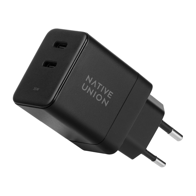 Сетевое зарядное устройство Native Union Fast GaN Charger PD 35W Black - рис.0