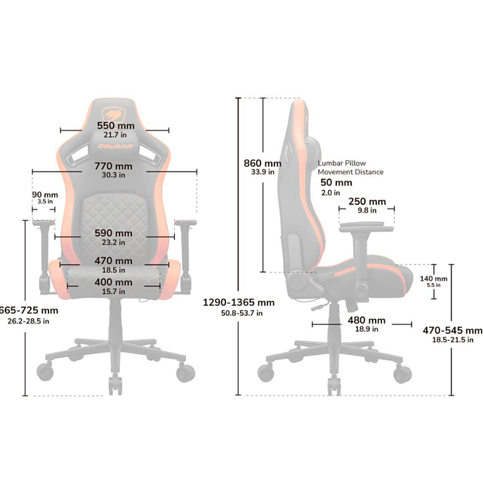 Компьютерное кресло Cougar Defensor Black/Orange - рис.13