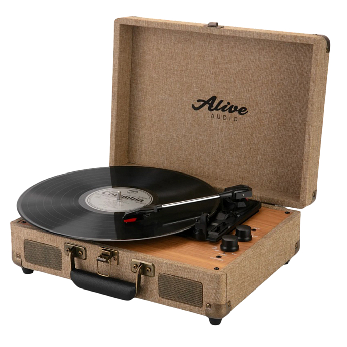 Проигрыватель винила Alive Audio GLAM The Canvas Edition mocca виниловый проигрыватель c bluetooth (SN 87195468945543187816)_Уценка - рис.1