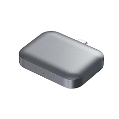 Внешний аккумулятор Satechi Wireless Charging Dock for AirPods Space Gray