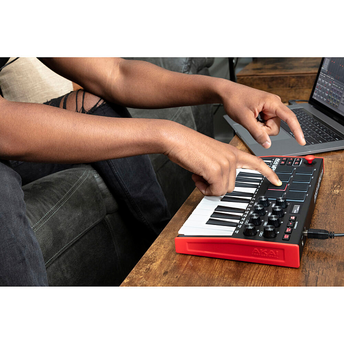 MIDI-клавиатура AKAI PRO MPK mini mk3 Red - рис.9