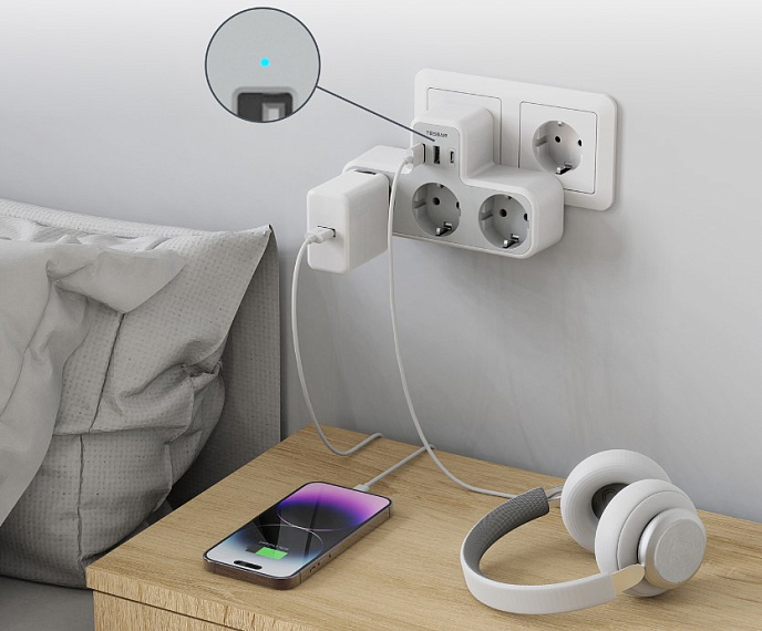 Сетевой фильтр Tessan TS-323-C Grey - рис.2