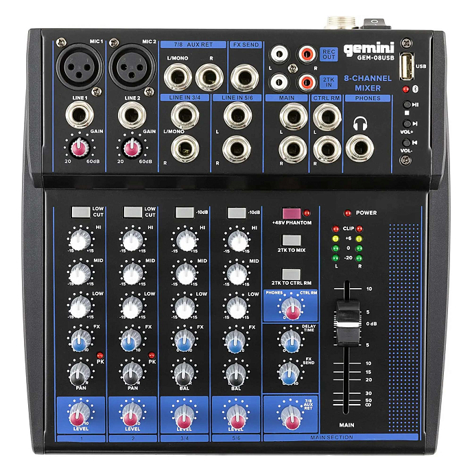 Микшерный пульт Gemini GEM-08USB - рис.0