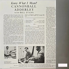 Виниловая пластинка Cannonball Adderley With Bill Evans – Know What I Mean? (Analogue) LP
