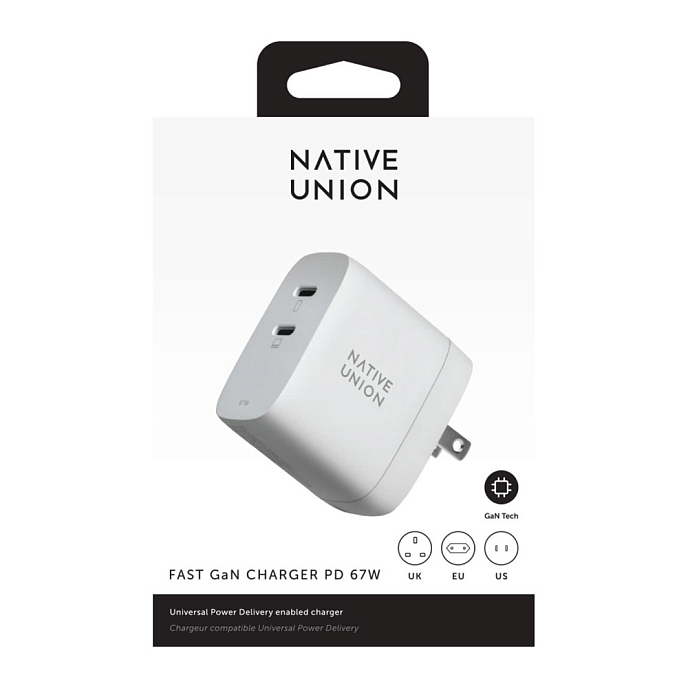 Сетевое зарядное устройство Native Union Fast GaN Charger PD 67W White - рис.3