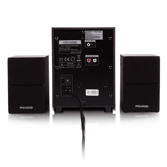 Компьютерные колонки Microlab M-106BT black полочная акустика 2.1 с bluetooth_OpenBox - рис.2