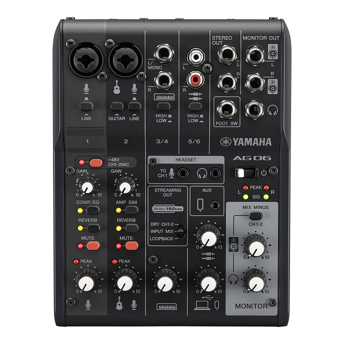 Микшерный пульт Yamaha AG06MK2 Black - рис.0