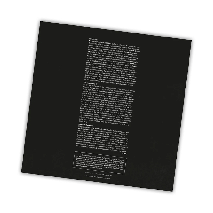 Виниловая пластинка Terry Riley – In C (Gold) LP - рис.3