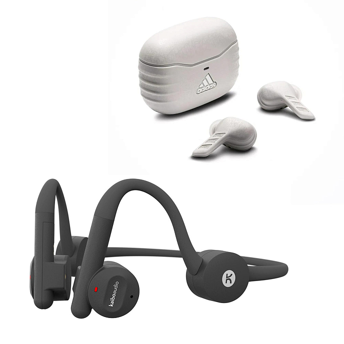 Беспроводные наушники Adidas Z.N.E. 01 ANC TWS Light Grey + Kaibo Audio Flex Black - рис.0