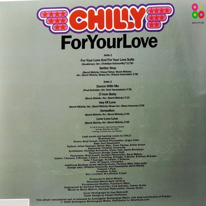 Виниловая пластинка Chilly - For Your Love LP - рис.2