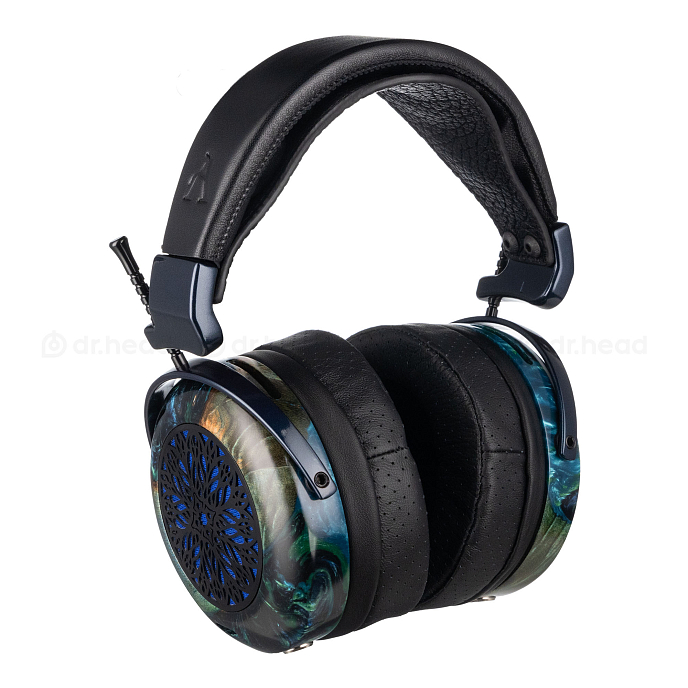 Наушники полноразмерные ZMF Atrium LTD Green Ish Leather 4-pin xlr ofc cable + 6.35mm - рис.1