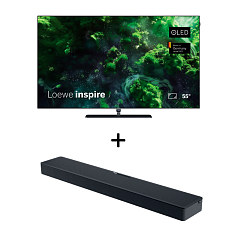 Комплект Loewe inspire 55 OLED + Klang Bar3 mr Basalt Grey
