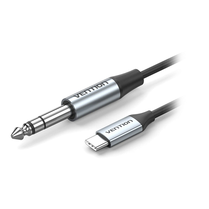 Кабель Vention USB-C - 6.35mm Grey 1m - рис.0