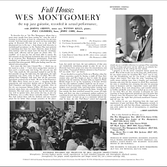 Виниловая пластинка Wes Montgomery - Full House (Analogue, Original Jazz Classics) LP