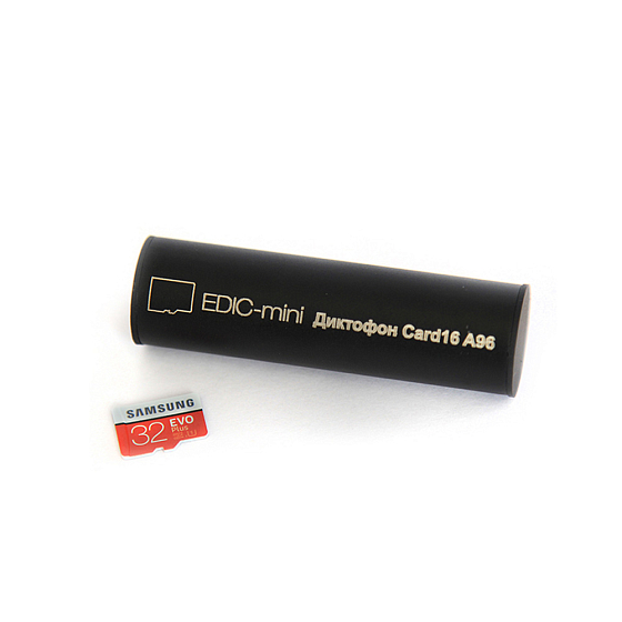 Диктофон EDIC-mini Card16 A96 black - рис.0