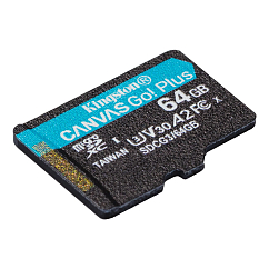 Карта памяти Kingston Canvas Go! Plus 64 Gb A2, V30, UHS-I Class 3 (U3), Class 10