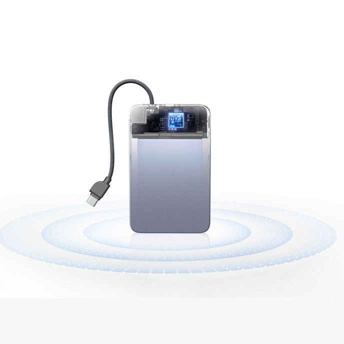 Внешний аккумулятор Ugreen PB570 MagFlow Air Ultra-Slim 10000mAh with USB-C Grey Cosmos - рис.10
