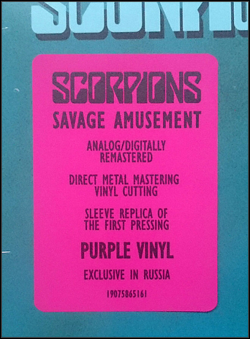 Виниловая пластинка Scorpions - Savage Amusement - рис.1