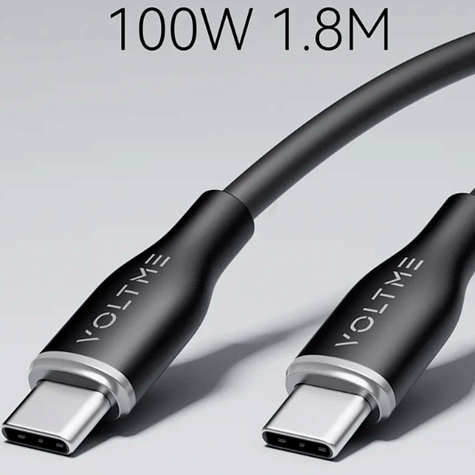 Кабель VOLTME PowerLink Moss CTC USB-C - USB-C 1.8m Blue - рис.1