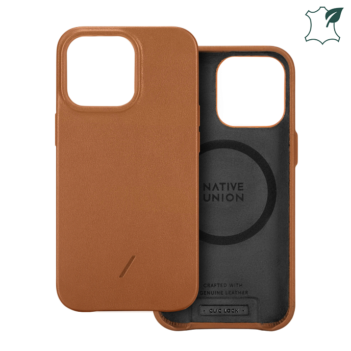 Чехол для смартфонов Native Union Clic Classic Case with MagSafe for iPhone 13 Pro Tan - рис.1