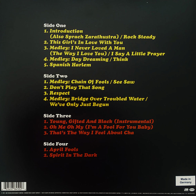 Пластинка Aretha Franklin – Oh Me Oh My: Aretha (Live In Philly, 1972) 2LP - рис.1