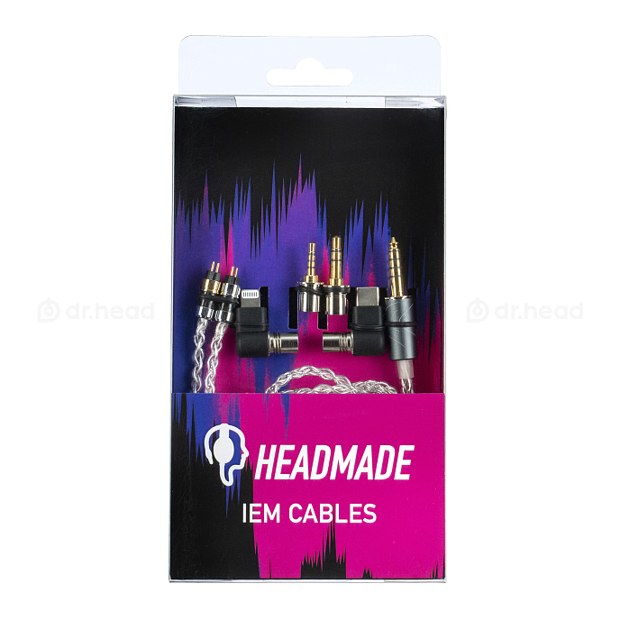 Кабель HeadMade IEM 2-pin to Multi-Plug 5 in 1 Silver 1.2m - рис.1