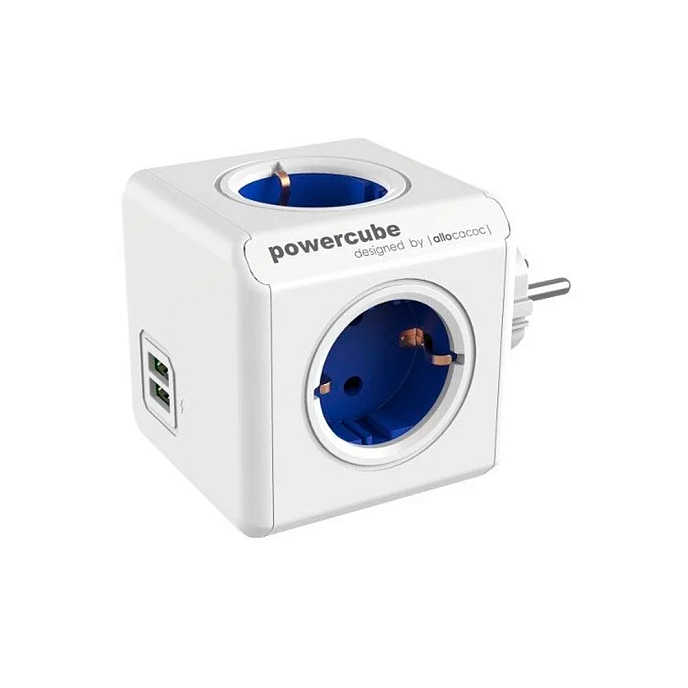Раветвитель питания Allocacoc Original USB Blue - рис.0
