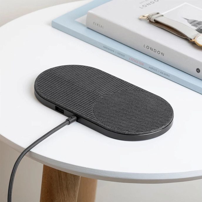 Беспроводная зарядка Native Union Drop XL Charge PAD Slate - рис.8