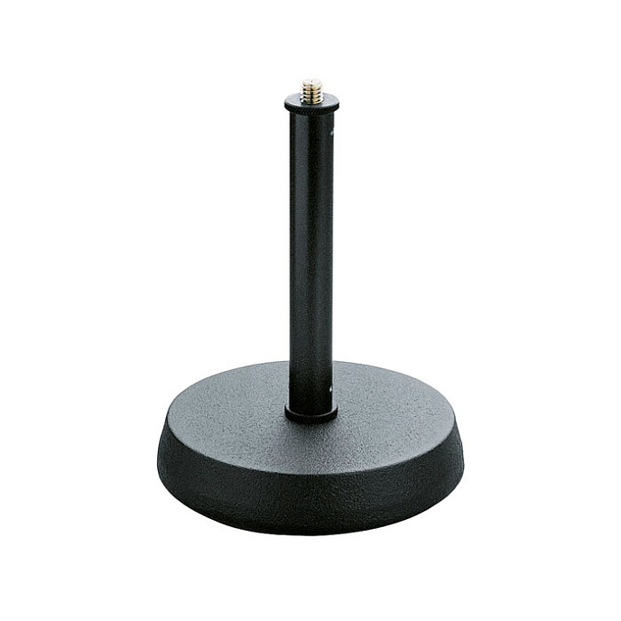 Стойка для микрофона K&M 23200-300-55 настольная прямая стойка для микрофона,звукопоглощающая литая основа, h 175мм, черн (SN 65915457212638472790)_Уценка - рис.0