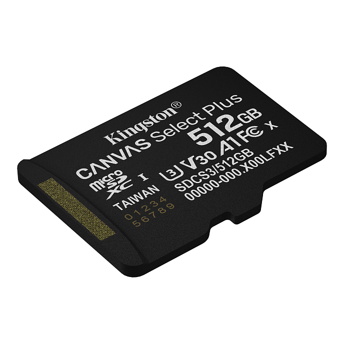 Карта памяти Kingston Canvas Select Plus Gen3 Adaptor 512 Gb Adapter - рис.3
