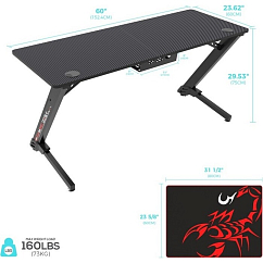 Стол EUREKA ERK-TN-Z60-BK Black