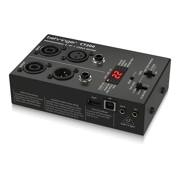 Тестер для кабеля Behringer CT200 Grey - рис.3