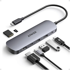 USB HUB Anker Nano USB-C Hub (7-in-1 4K HDMI) Grey