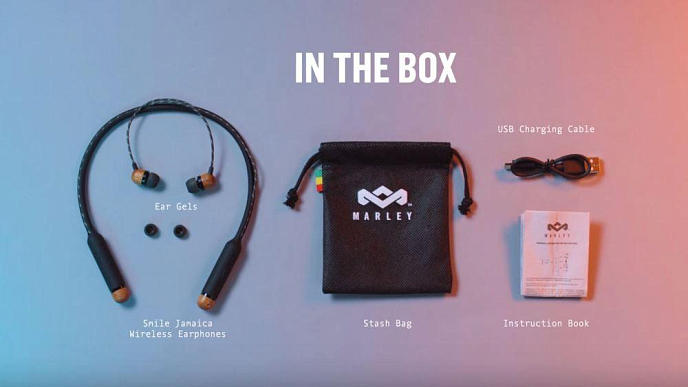 Беспроводные наушники House of Marley Smile Jamaica Wireless Blue - рис.10