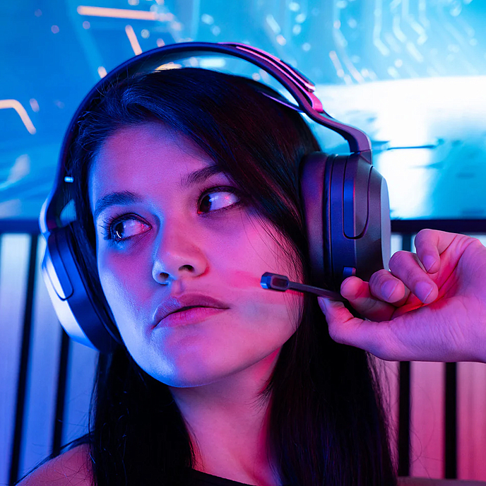 Игровая гарнитура Jlab Nightfall Wireless Gaming Headset black беспроводные полноразмерные игровые наушники (SN 86790758532345661106)_Уценка - рис.7