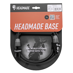 Кабель HeadMade Base XLR-m - XLR-f Black 2m